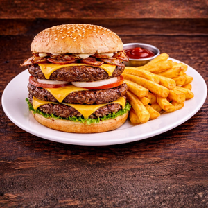 Mega Chicken Burger with Chips